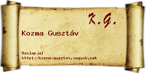 Kozma Gusztáv névjegykártya
