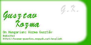 gusztav kozma business card