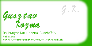 gusztav kozma business card